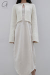SWAYING/KNIT Knitted Panel Skirt SW22SSL53 Beige/White PS48